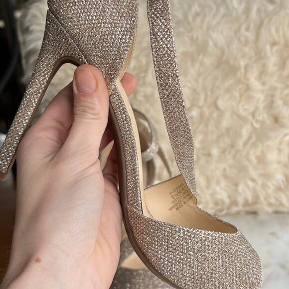 Jessica Simpson Rayli Sparkle Ankle Strap Heels - Picture 5 of 10